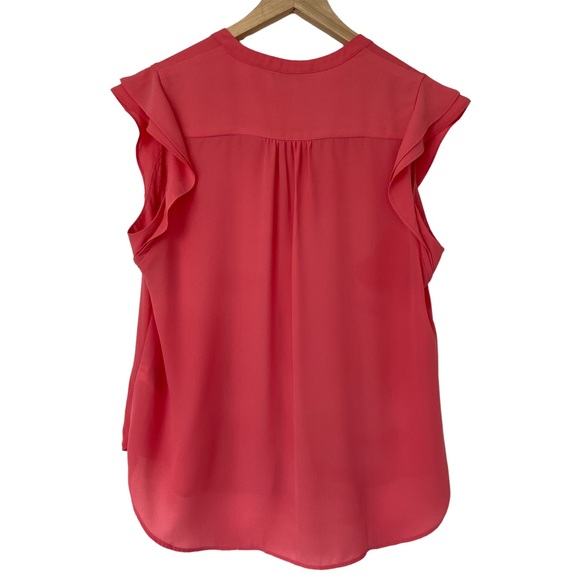 REITMANS PINK TOP/BLOUSE WITH PINTUCK DETAILS AND FLUTTER SLEEVES, MEDIUM - Picture 2 of 7